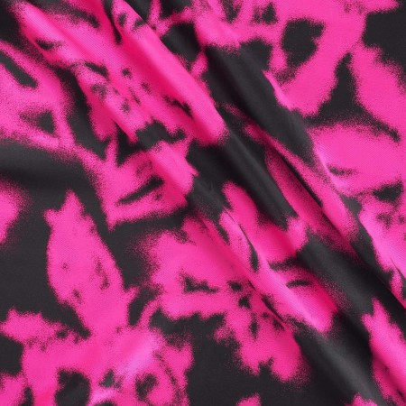 Fuxia jacquard floral design